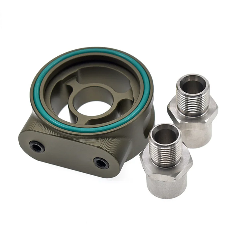 M20-1.5 3/4-16UNF Oil Temperature Pressure Sensor Base Universal Aluminum Oil Filter Sandwich Instrument Plate Adapter
