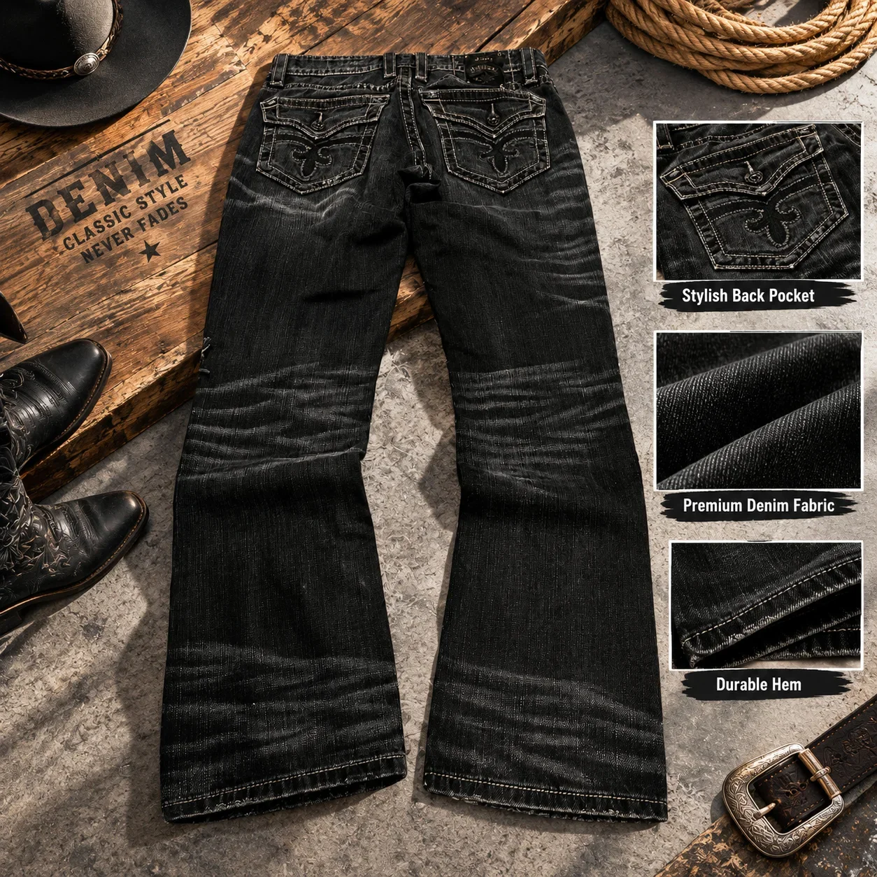 Y2K black antique graphite jeans Gothic high street low waist slim fit pants oversized men women Micro Flare jeans streetwear