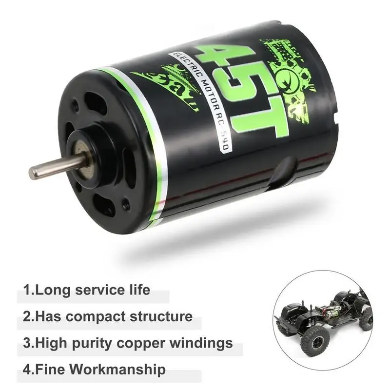 540 Brushed Motor Waterproof 20T 27T 35T 45T For 1:10 RC Car Crawler High Torque Car Boat Parts Speed Remote Control Vehicle