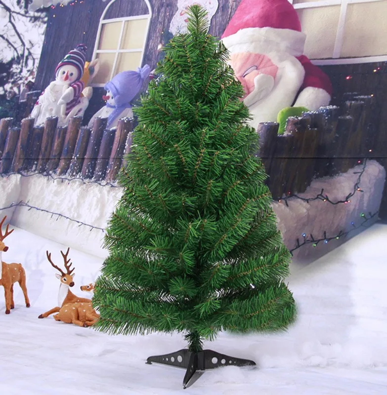 30cm-180cm Artificial Christmas Tree Fir Pine Fluffy Green PVC Reusable Christmas Trees 2022 New Year's Christmas Decoration