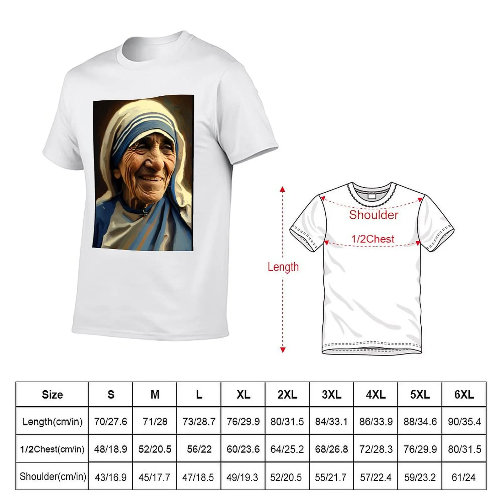 Mother Teresa of Calcutta, Mother of Calcutta Portrait, of Calcutta gift, gift, Portrait, art T-Shirt