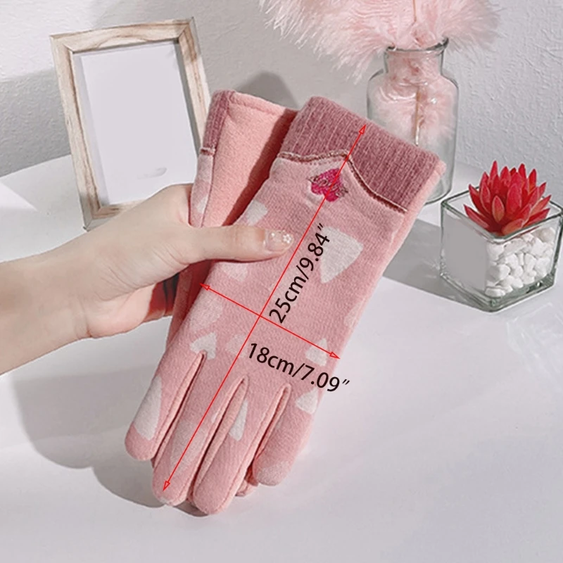 Winter Warm Gloves Touchscreen Gloves for Riding Windproof Full Finger Gloves