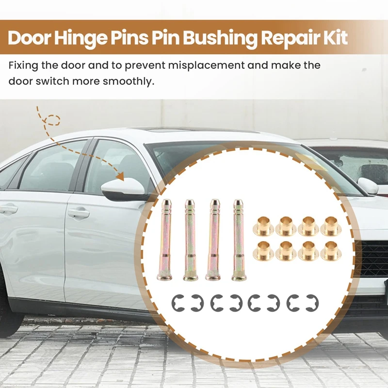 Car Door Hinge Pins Pin Bushing Repair Kit Fit For Honda Civic Accord Cr-V Crx Ek Eg