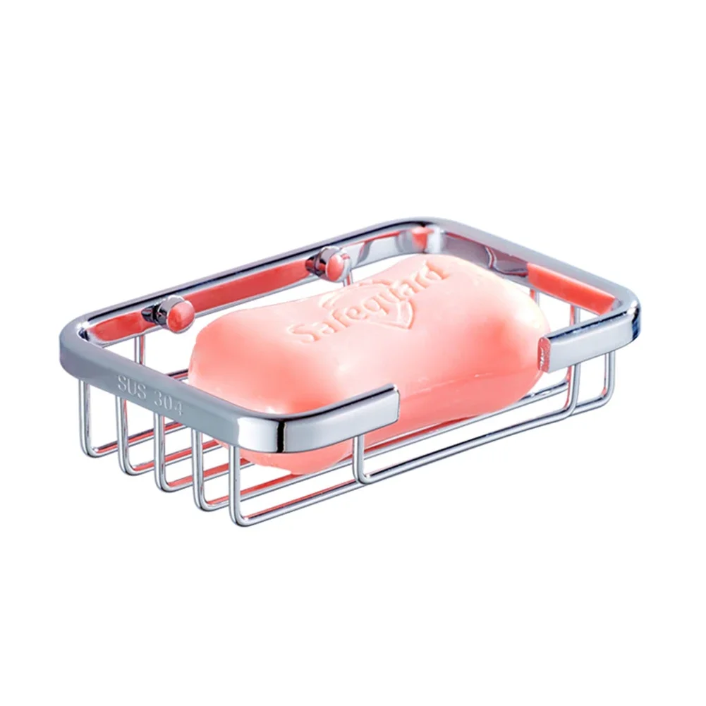 Stainless Steel Soap Holder Wall Mounted Soap Dish Bathroom Shower Soap Storage Tray Kitchen Soap Rack Container Storage Box