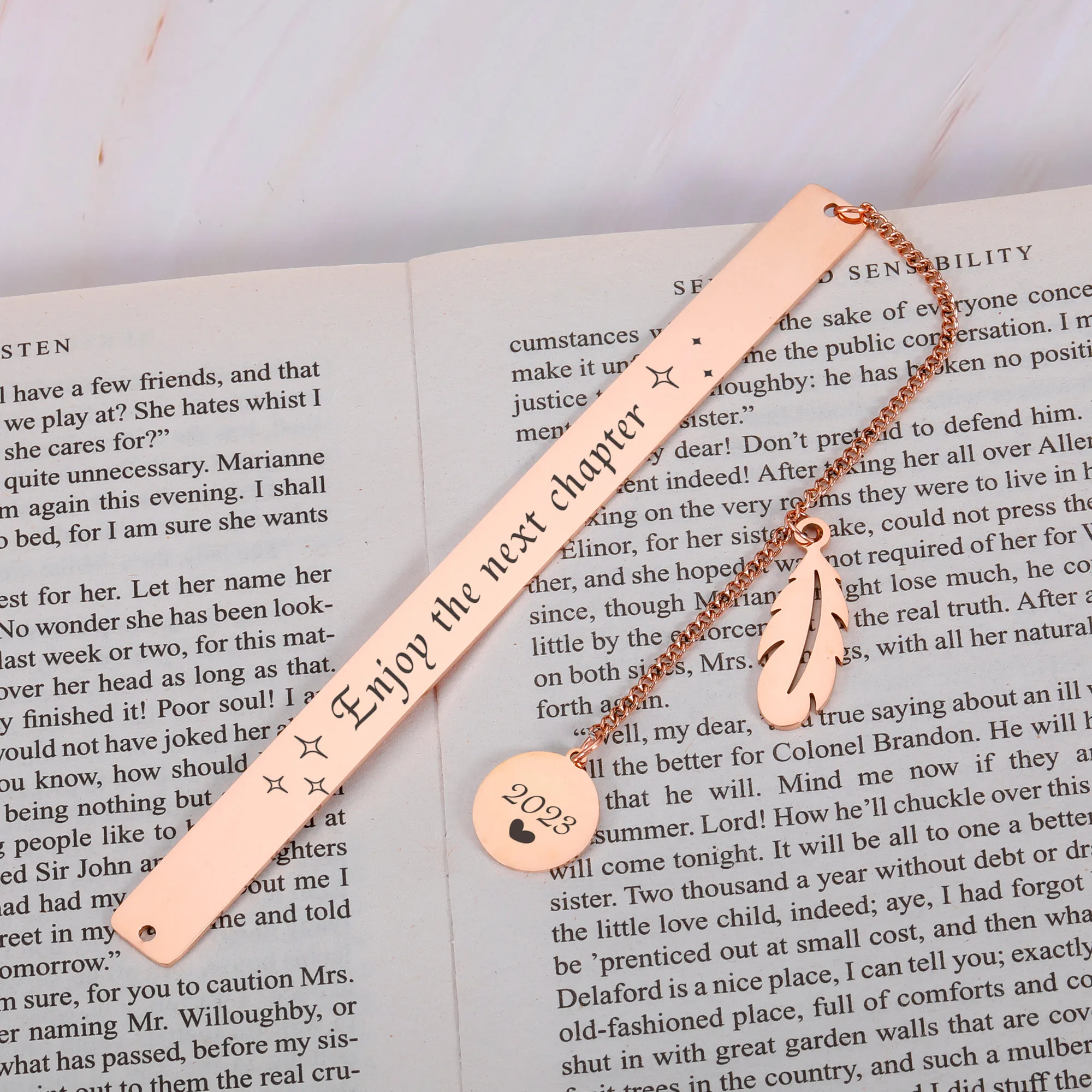 

2023 Enjoy The Next Chapter Bookmark Inspirational Graduation Birthday Gifts For Women Men Kids Book Lovers Seniors