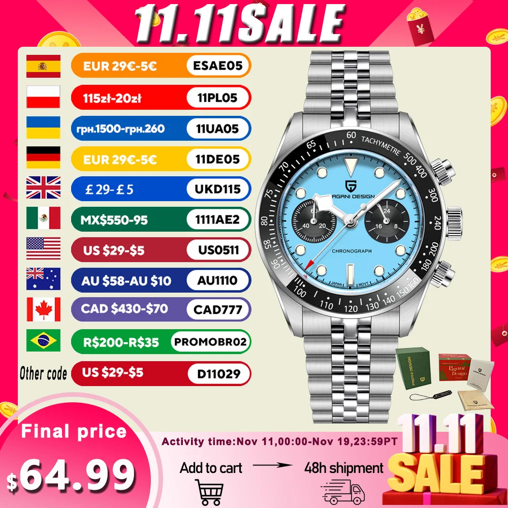 

PAGANI DESIGN2025 New BB Panda Men's Watch Light Luxury Mechanical Stainless Steel Men's Waterproof Watch Sapphire VK34 Movement