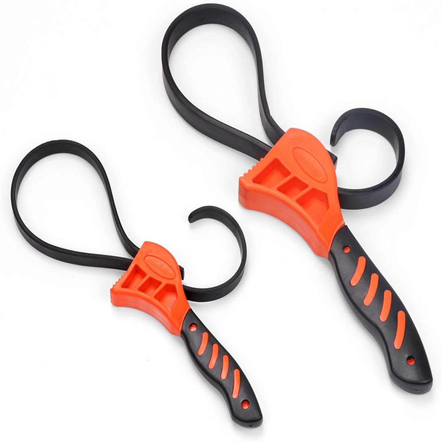 

Comfortable Ergonomic Grip Set of 2 Durable Strap Wrenches for Efficient Plumbing and Oil Filter Removal, Heavy Duty Wrench Kit