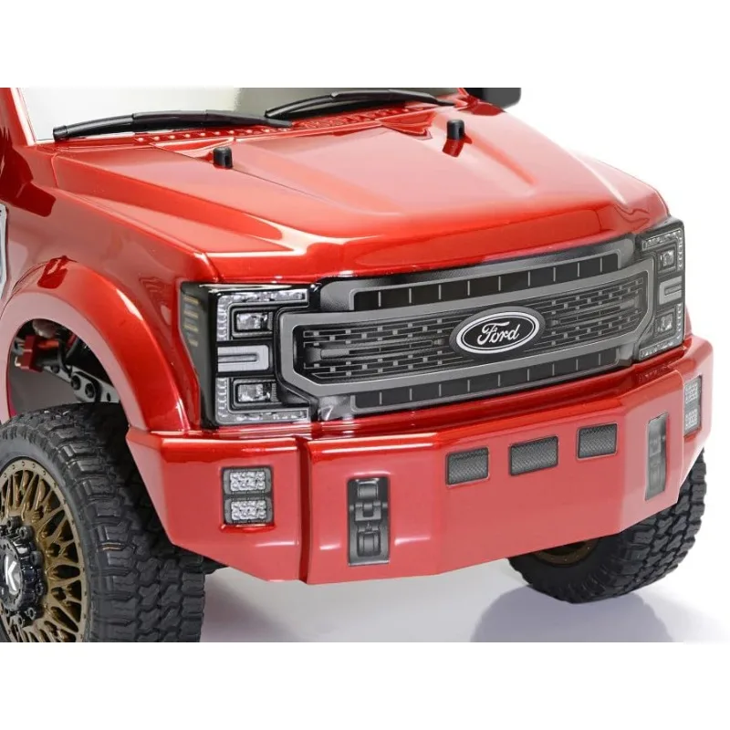 1/10 RC Crawler - F-450 SD KG1 Wheel Edition 4WD RTR Truck, All-Terrain, Water-Proof for RC Hobbyists, Red Candy Appl image 4