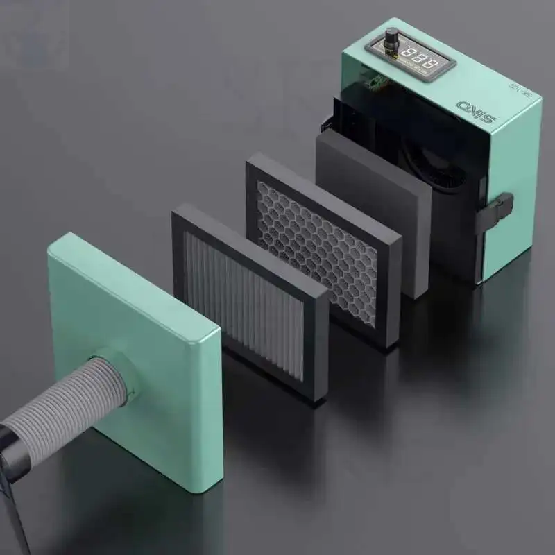 SIKO SK-102 Fume Extraction System 5200r/min Smoke Purifier 98% Efficiency Laser Smoke Absorber for Laser Engraving Machine