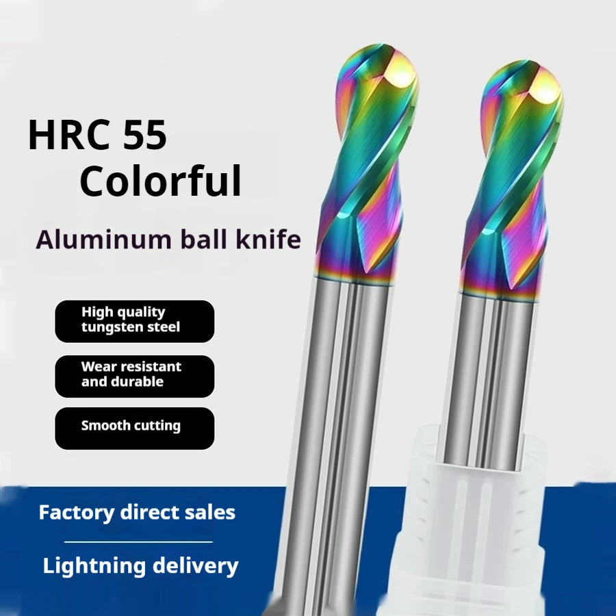 

2 Flute Ball Nose End Mill Tungsten Carbide Cutter CNC Router Bit Milling Tool R0.5 R0.75 R1 R6 R4 R7 R8 Ball End Milling Cutter