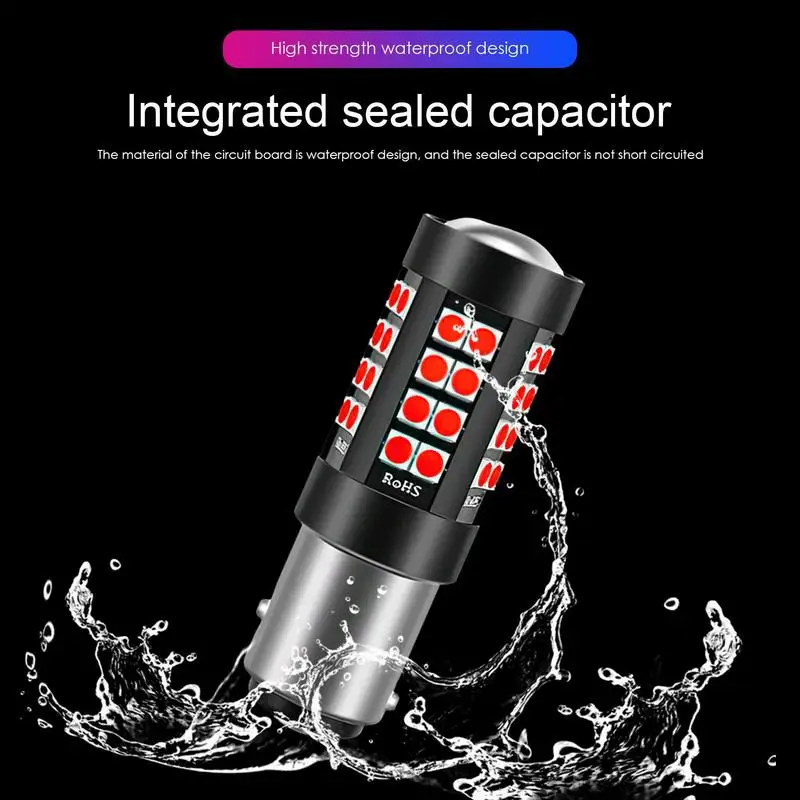 

LED Brake Light Bulb Super Bright Low Power LED Tail Light With HD Lens 1156 7443 3157 1157 44SMD 3030 LED Lights Bulb