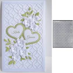 Diamond Background Plastic Embossing Folders for Wedding Christmas Card Making 2024 DIY Albums Journals Paper Crafts Decorating