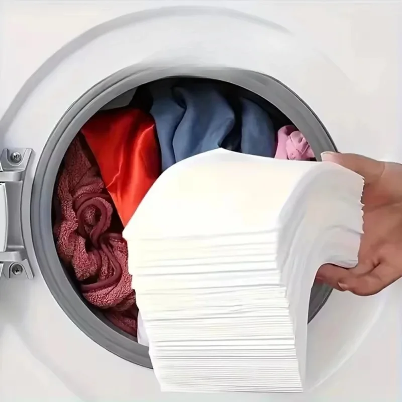 50-200Pcs Laundry Tablets Strong Decontamination Laundry Paper Anti-String Mixing Color Absorption Washing Accessories