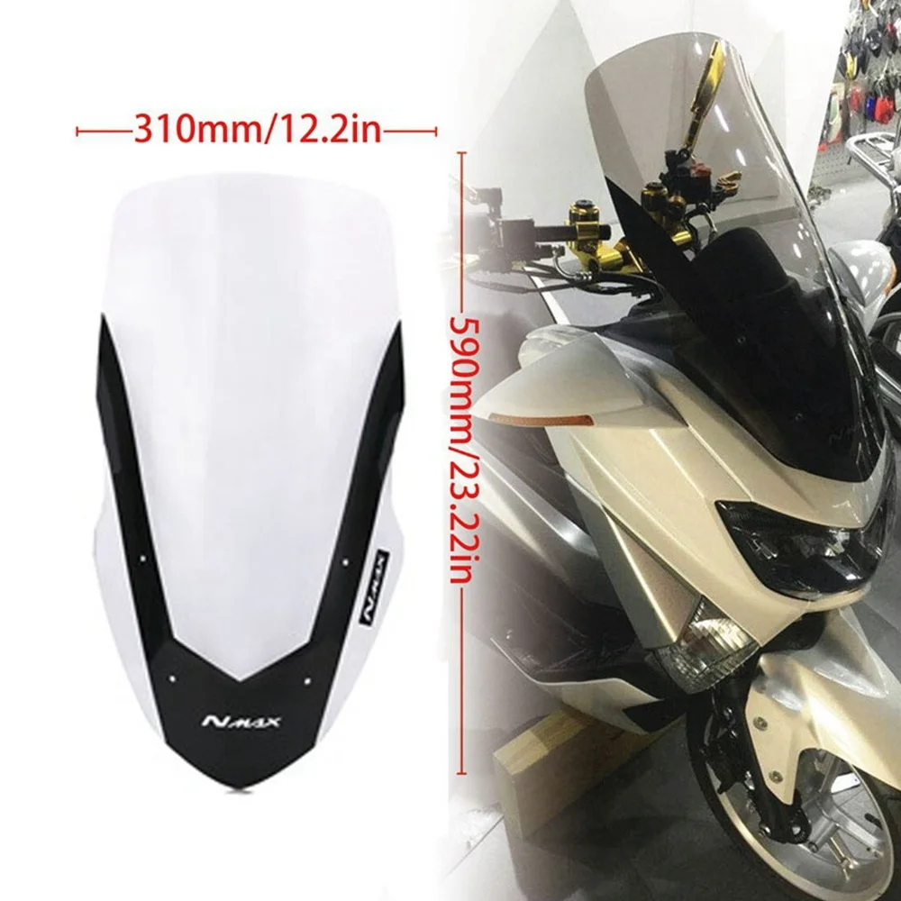 

#92C Automotive Parts & Accessories,Motorcycle Windshield Deflector for Yamaha NMAX155 NMAX125 2016-2018,transparent