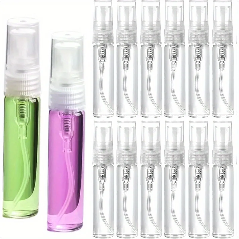 

10pcs 2/3/5ml Perfume Bottle Portable Glass Refillable Spray Bottle Atomizer Container Women Sample Split Pump Travel Bottles