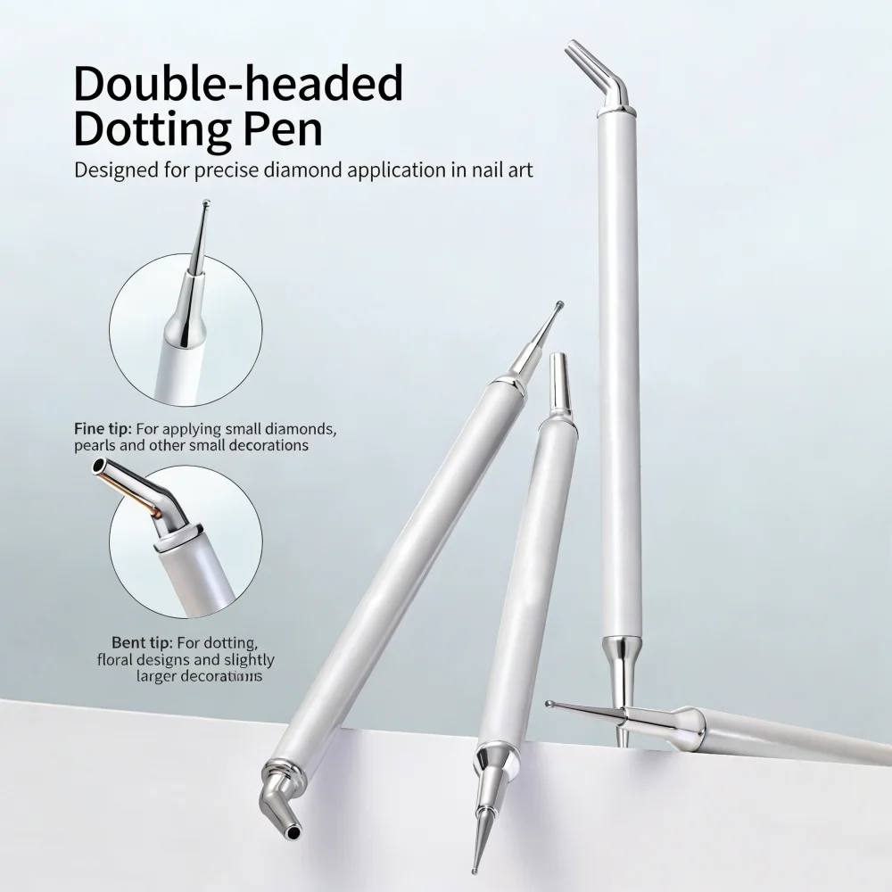 1Pc Dual-ended Rhinestone Gems Picker Dotting Pen Wax Pencil Acrylic Handle Crystal Studs Picker Manicure Nail Art DIY Tools