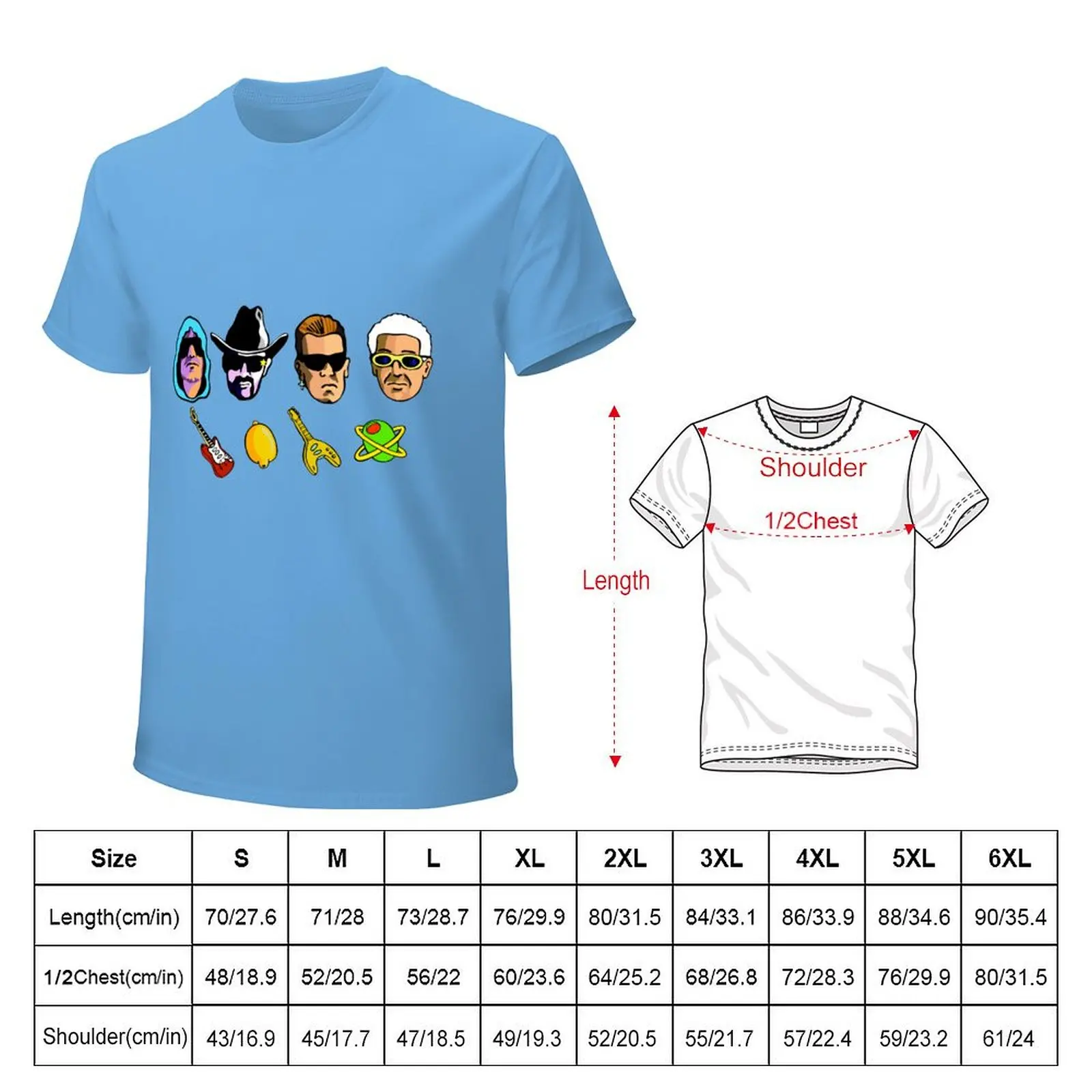 U2 Popmart T-Shirt blacks anime clothes mens graphic t-shirts pack