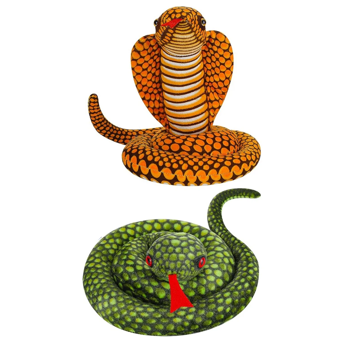 Knuffeldier Cobra Snake Pluche Gevulde Python Cobra Pop Prank Prop Dierendecoratie Cadeau Groen