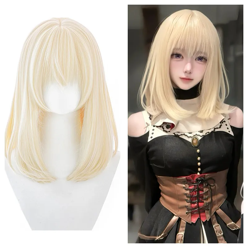 Already Styled Misumi Uika Cosplay Wig BanG Dream Cos Wigs Golden Anime Cosplay Hair Wigs for Comic Con Coser Costume Party
