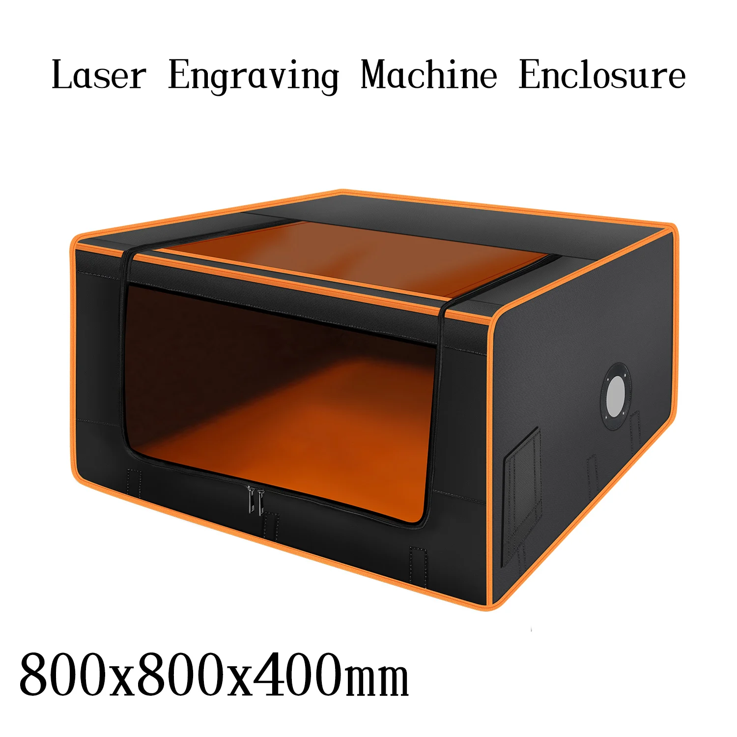 Laser Engraving Machine Enclosure Fireproof Acid Dust Proof Protective Box 800x800x400mm Smoke Exhaust with Powerful Suction Fan