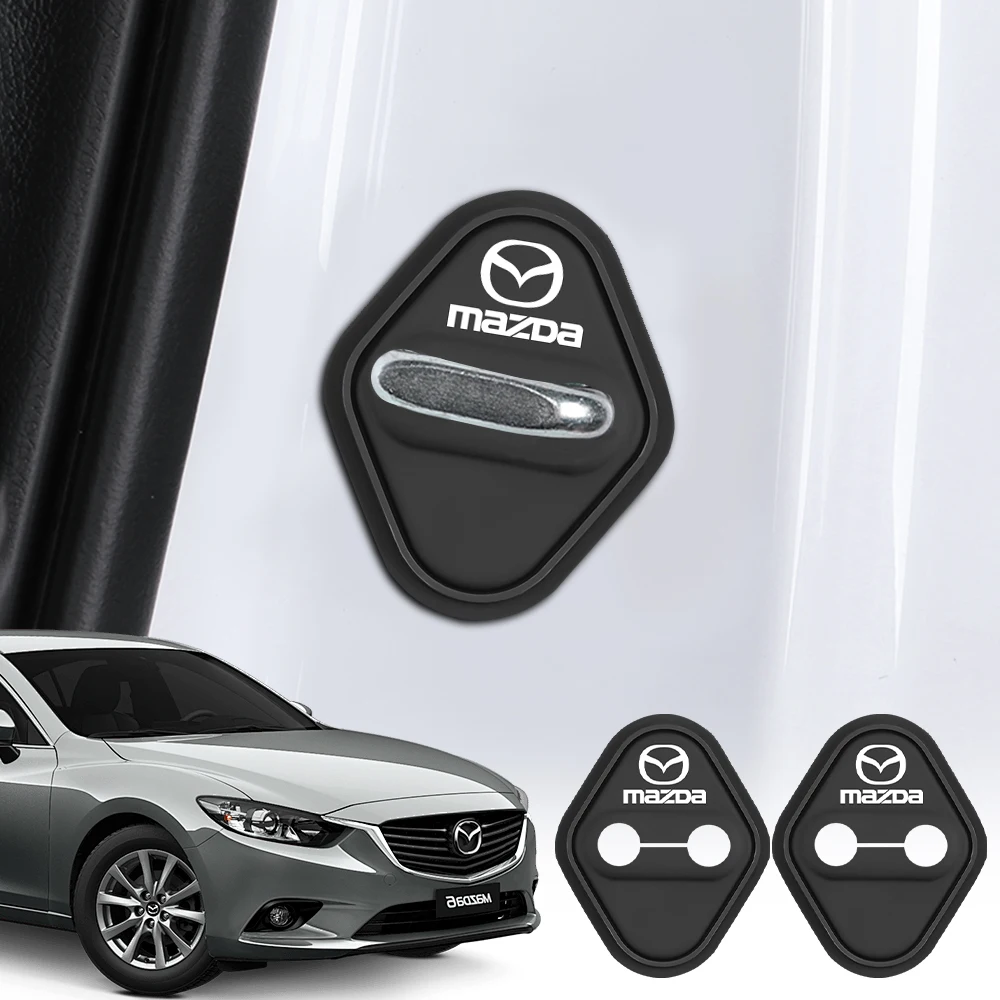 2/4PCS Car Styling Car Door Lock Covers Protection Accessories For Mazda 3 6 5 Atenza CX3 CX-5 MX5 CX7 Axela CX30 CX90 CX60 CX50