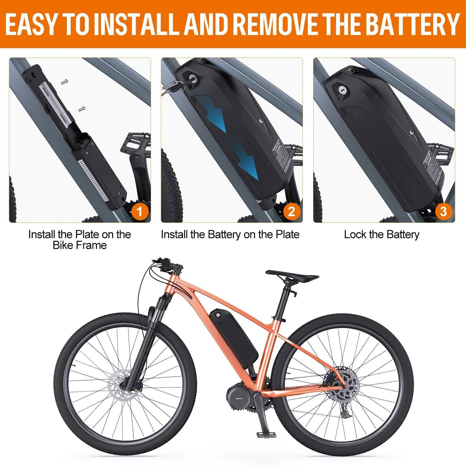 Varstrom E-Bike-Akku 36V 48V 52V 13Ah 16Ah 20Ah 25Ah 30Ah Leistungsstarker Lithium-Akku 21700 18650 Zellenpack 40A Smart BMS Lange Lebensdauer Original Elektrofahrrad-Akku, große Kapazität Hailong Max, Parrot, Gepäckträger hinten BBS TSDZ2 H400B JYLT Akku – Detail 15