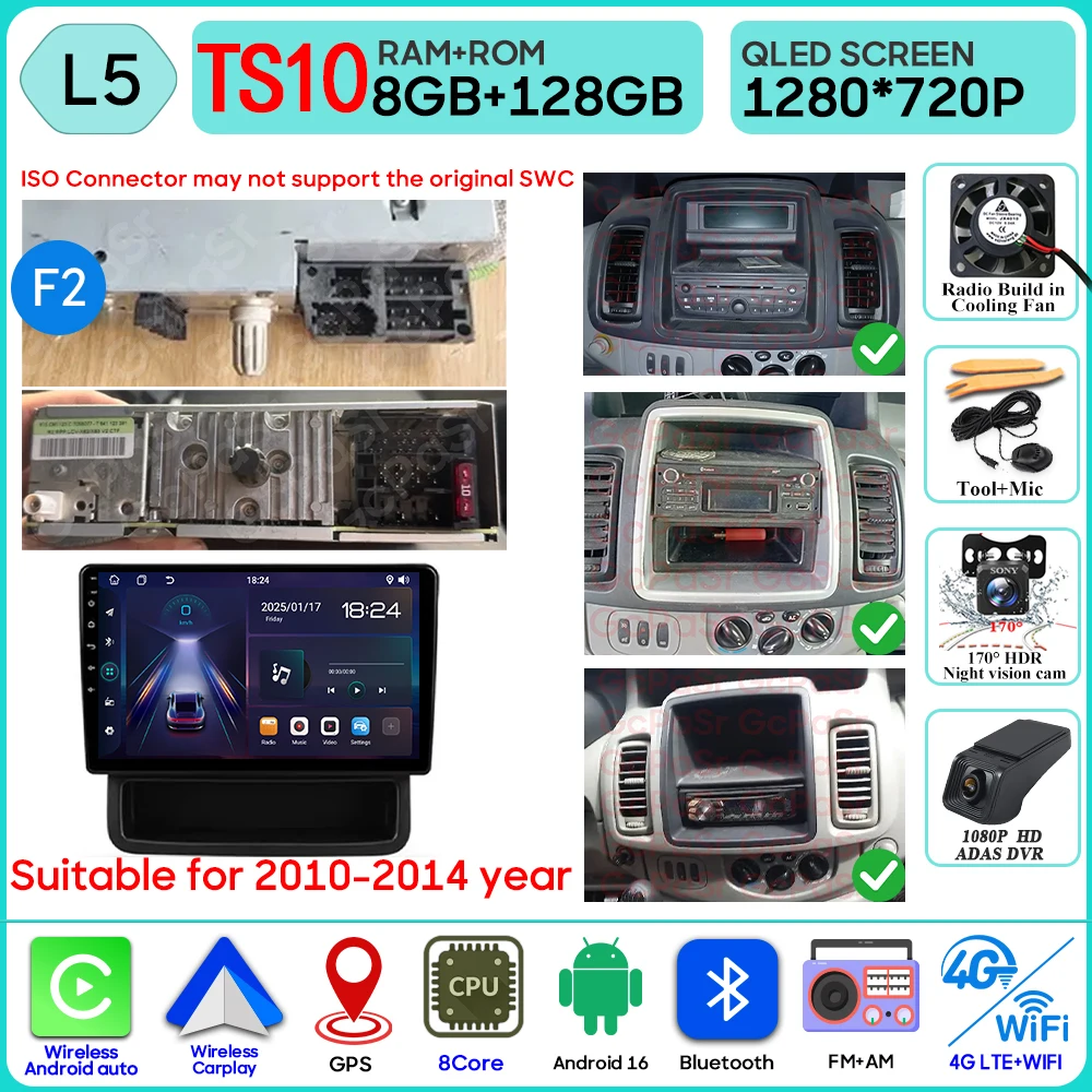 Autoradio Voor Renault Trafic 2 Voor Opel Vivaro EEN Voor Nissan primastar 2001-2014 Video Player Carplay Geen 2din multimedia GPS BT