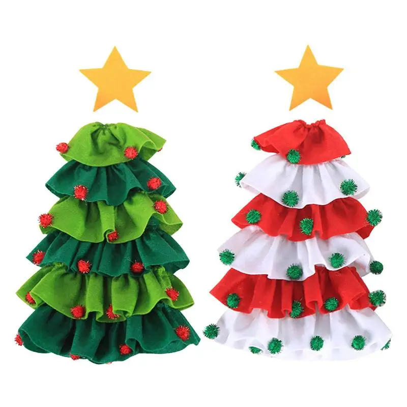 Christmas Wine Bottle Bag Christmas Tree Shape Wine Bottle Cover Wine Bottle Cover for Party Supplies Dinner Banquet Decorations