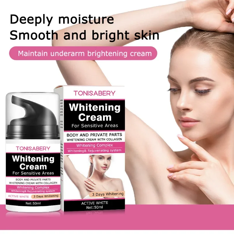 Armpit Whitening Cream Skin Lightening Bleaching Cream For Underarm Elbow Knees Dark Remove Legs Whiten Intimate Body Lotion