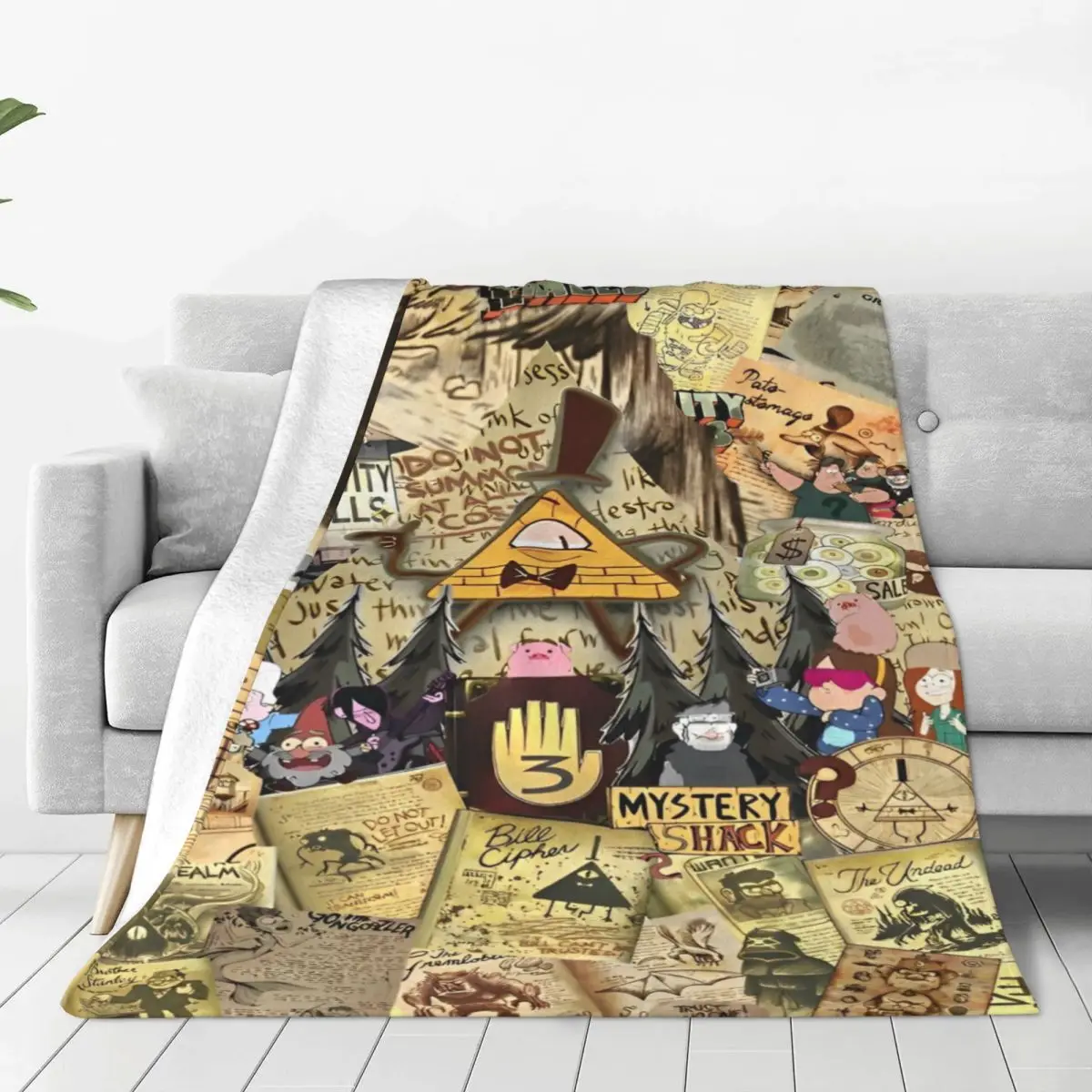 Soft Blanket Airplane Travel Gravity Falls Throw Blanket Flannel Bedspread For Couch Chair Comfortable Sofa Bed Cover