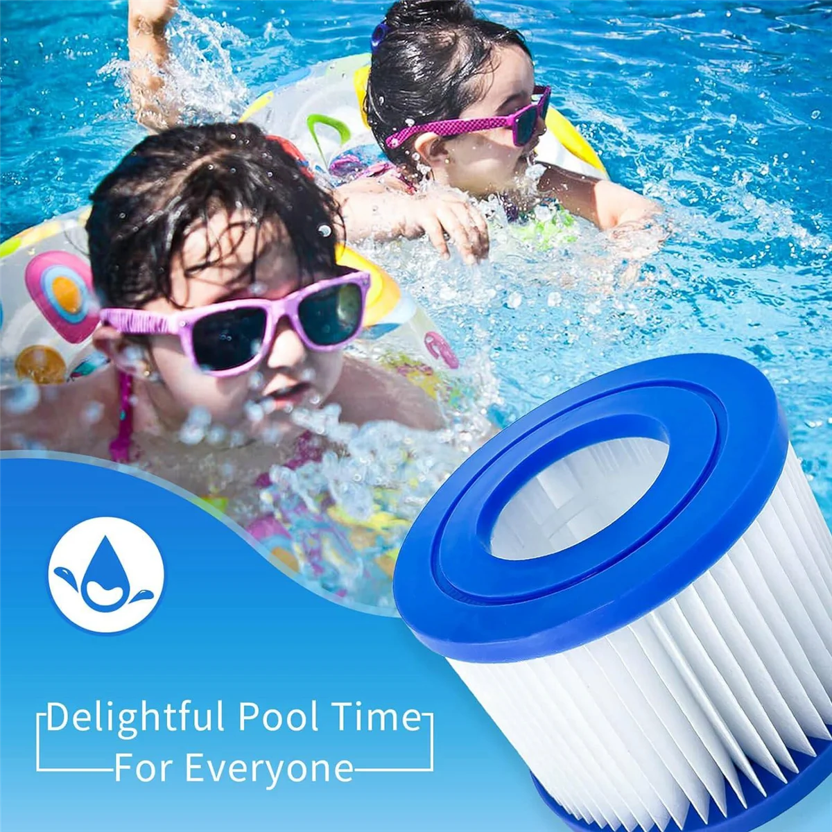 A79E-For خرطوشة فلتر حوض السباحة من النوع VI، 4 عبوات من حوض الاستحمام الساخن القابل للنفخ وفلتر بديل سبا متوافق مع 90352E 58323E #6