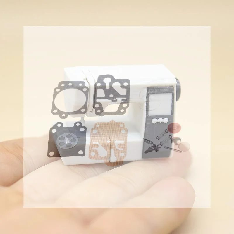 Dollhouse Miniature Sewing Machine Realistic Design PLA Material Good Texture for Tiny House Display Home Desktop Decoration