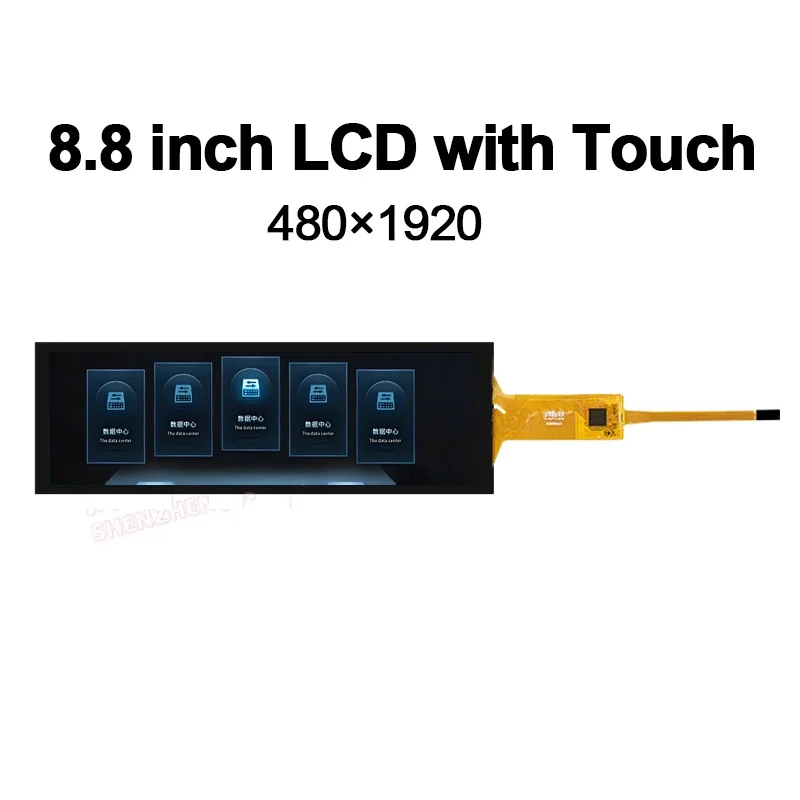 8.8 inch 1920x480 Stretched Bar Touch Screen LCD Display HDMI Controller Driver Board for Advertising Machine Car Monitoring