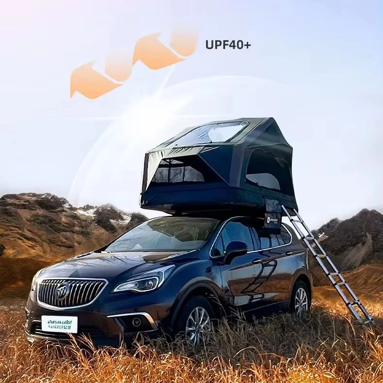

Large Internal Space Waterproof Inflatable Roof Top Tent Glamping Tent Prevent Bumping Feature Easy Use Polyester