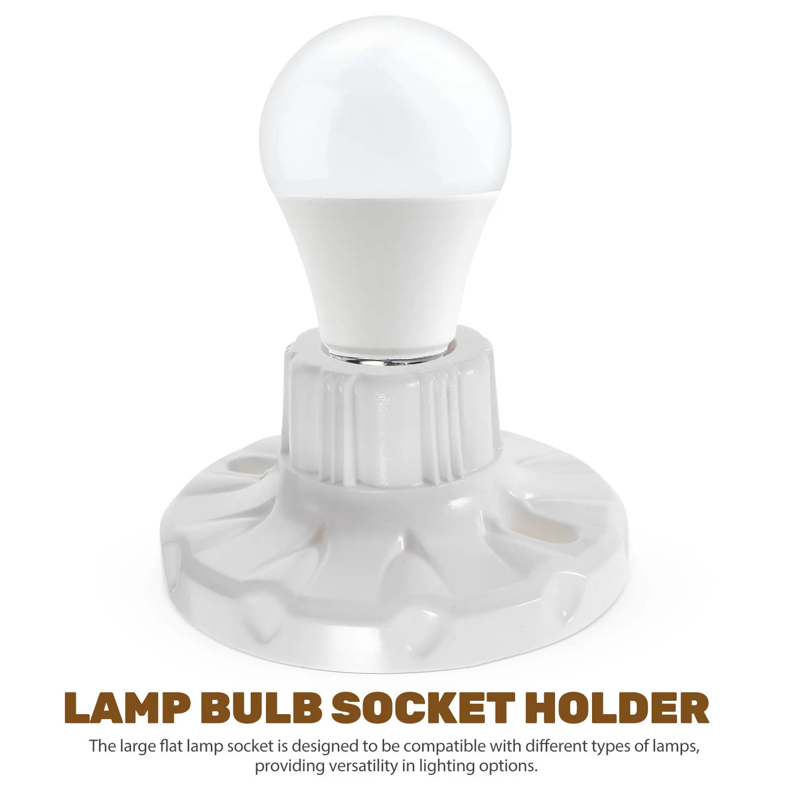 

6Pcs Ceiling Light Fitting Flame-Resistant E27 Lamp Holder Bulb Socket Base Safe Durable for Home Lighting Fixtures