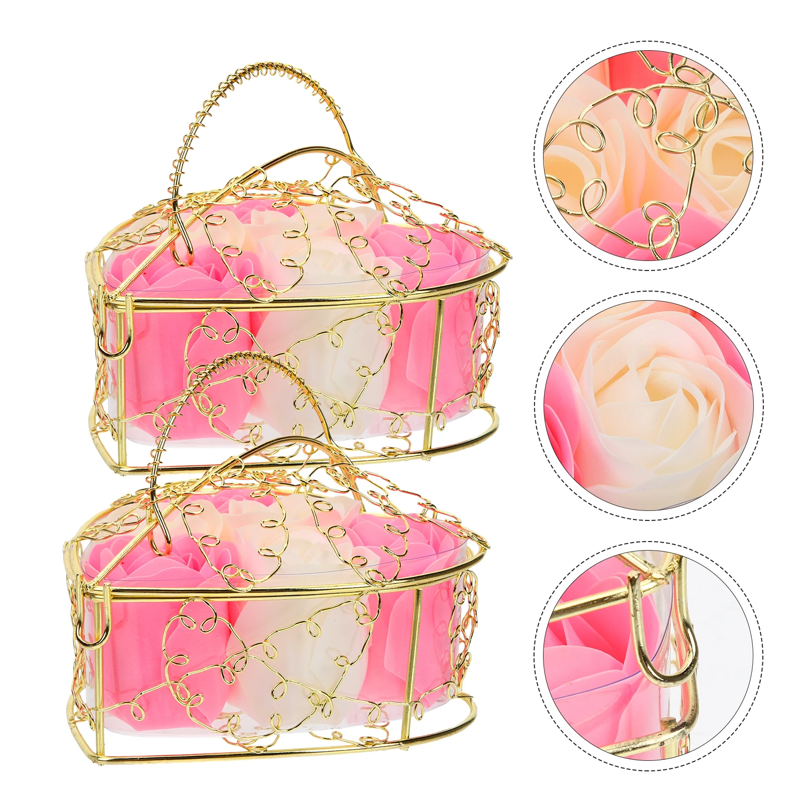 

Simulated Rose Soap Ornament Artificial Flower Valentine's Day Gift Scented Bath Decorative Home Desktop for Women