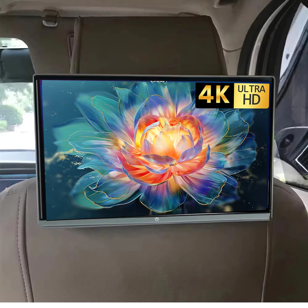 4K Auto Hoofdsteunmonitor 13.3" Android 14 Tablet PC 4K HD 1080P WIFI/Bluetooth/HDMI/FM/Mirror Link/Miracast Monitor 2G+32GB ROM