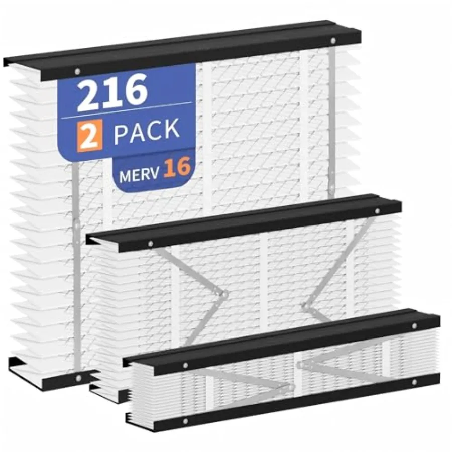 

2-Pack 216 Filter Replacement Compatible with AprilAire 216 Whole House Air Purifiers Models1210 1620 2210 2216 3210 4200 MERV