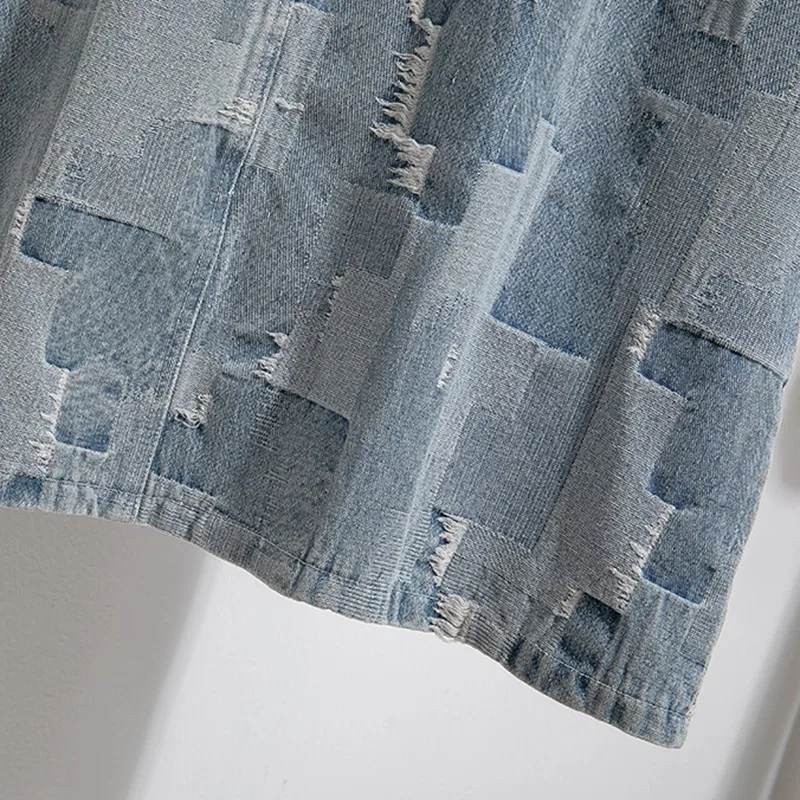 High Waist Denim Skirt Women New Arrival 2024 Autumn Vintage Style Streetwear Basics Ladies Elegant A-line Long Skirts B3980