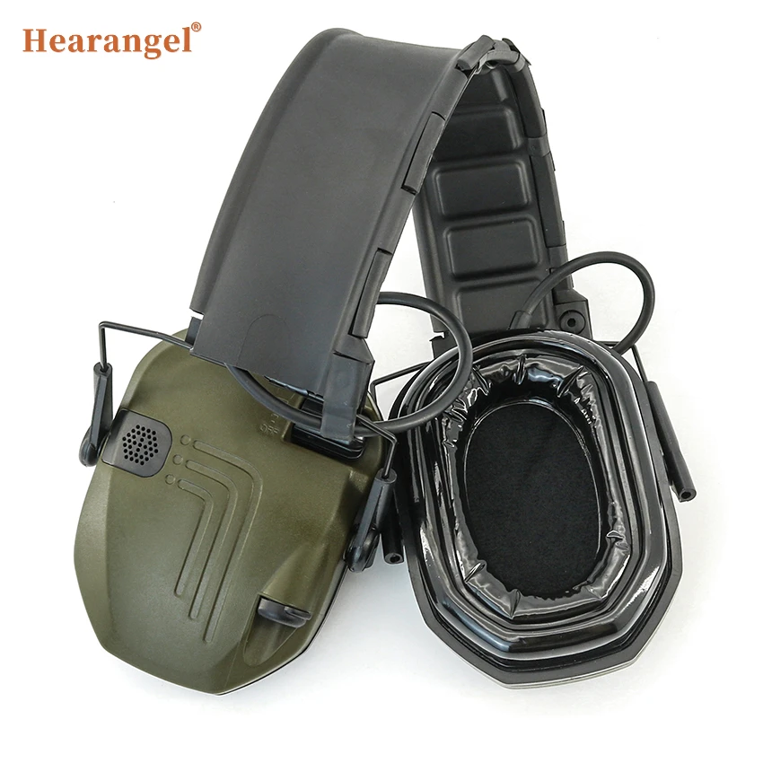 Hunting hearing protection headset with new headband, removable for gun range use, silicone ear cushions, foldable