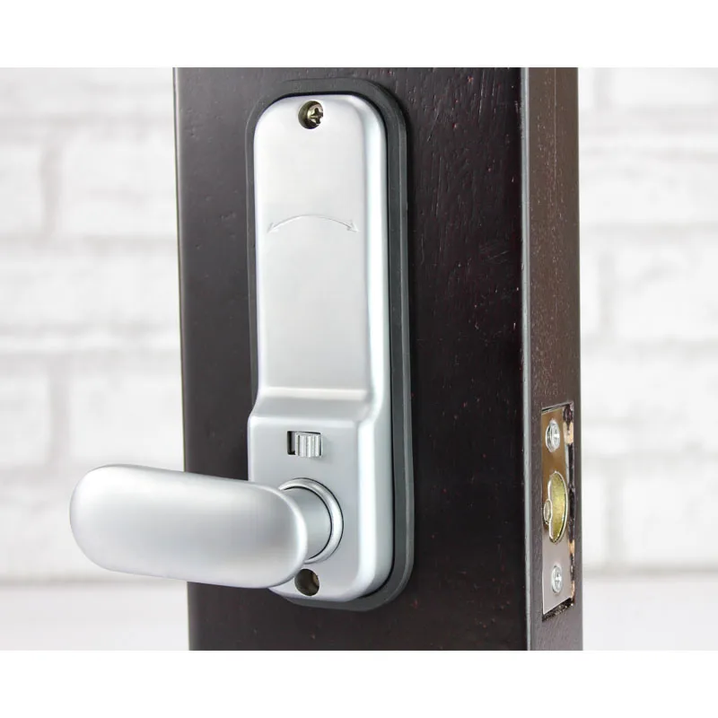 LACHCO  Mechanical Code Door Lock Waterproof Digital Machinery Keypad Password Entry Lock  Latch Zinc Alloy Silver L17004