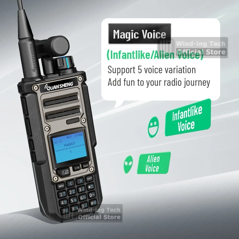 Quansheng TK11(8) 10W Walkie Talkie AM FM SSB Dual Receiver 3000mAh Magic Voice Spectrum Analyzer Frequency Meter SAME Ham Radio