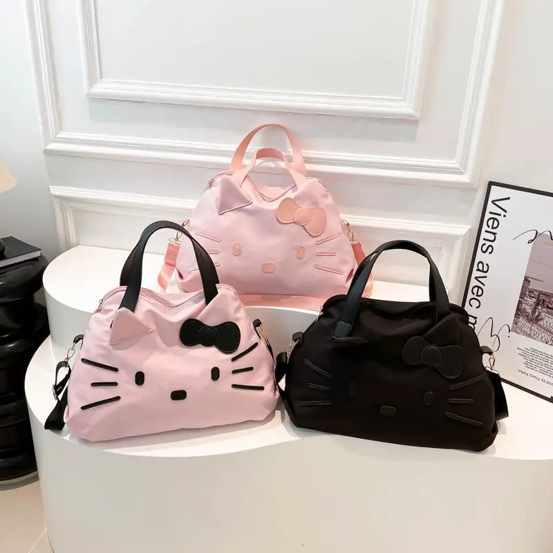

Sanrio Hello Kitty большая вместительная сумка для коротких поездок, дорожная сумка, повседневная сумка-тоут с героями мультфильмов на одно плечо