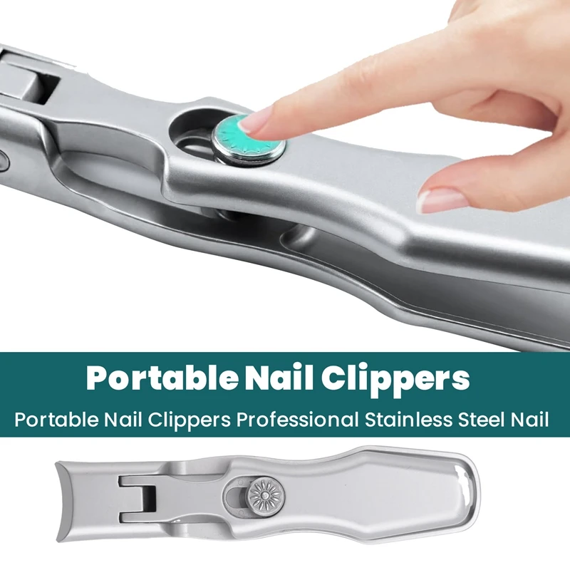 Портативные кусачки для ногтей BAADE, профессиональные машинки для стрижки ногтей из нержавеющей стали, дорожный резак для ногтей, триммер для ногтей на ногах