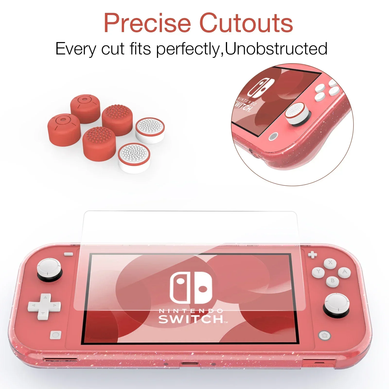 Suitable for Nintendo Switch Lite Portable Travel Handbag with Star Flashing TPU Protective Case Screen and 6 Keycaps handbag