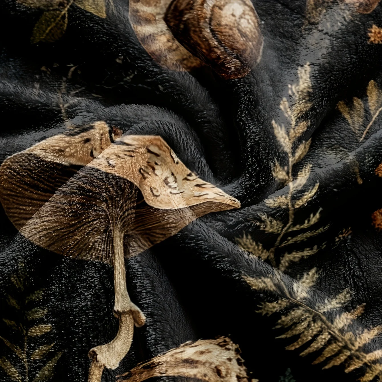 بطانية رمي الفطر والزهور العتيقة: ناعمة/دافئة/لا تسبب الحساسية – قابلة للغسل، أريكة/سرير مناسبة لجميع المواسم، هدية عيد الميلاد