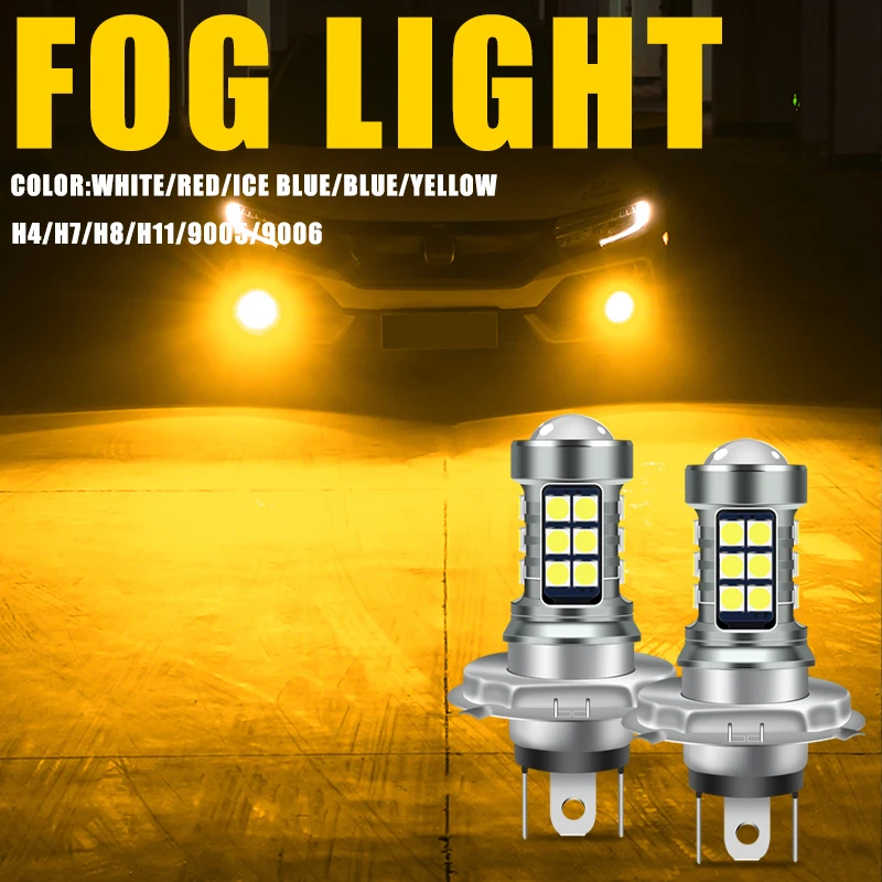 

2pcs Led bulb H8 H11 LED Super Bright Auto Front Fog Light 9005 HB3 LED 9006 HB4 H7 H4 LED Car Daytime Running Lights