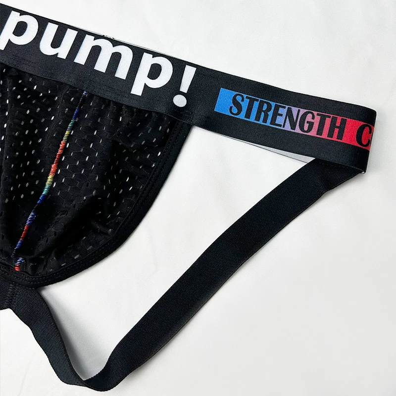 3PCS Mens Sexy Underwear Breathable Mesh Bikini Jockstrap Brife Gay G-Strings Thong Sissy Panties Under Wear Calzoncillos Hombre