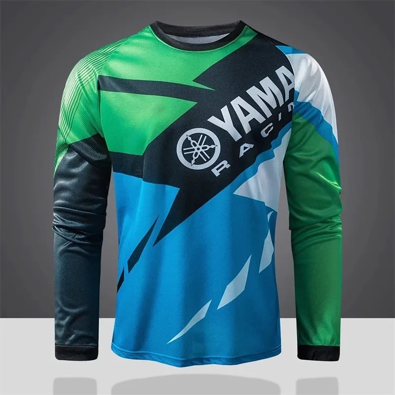 

Летняя модная футболка Yamaha 2026 с круглым вырезом и длинным рукавом, трендовая повседневная одежда для мужчин и женщин для езды на мотоцикле