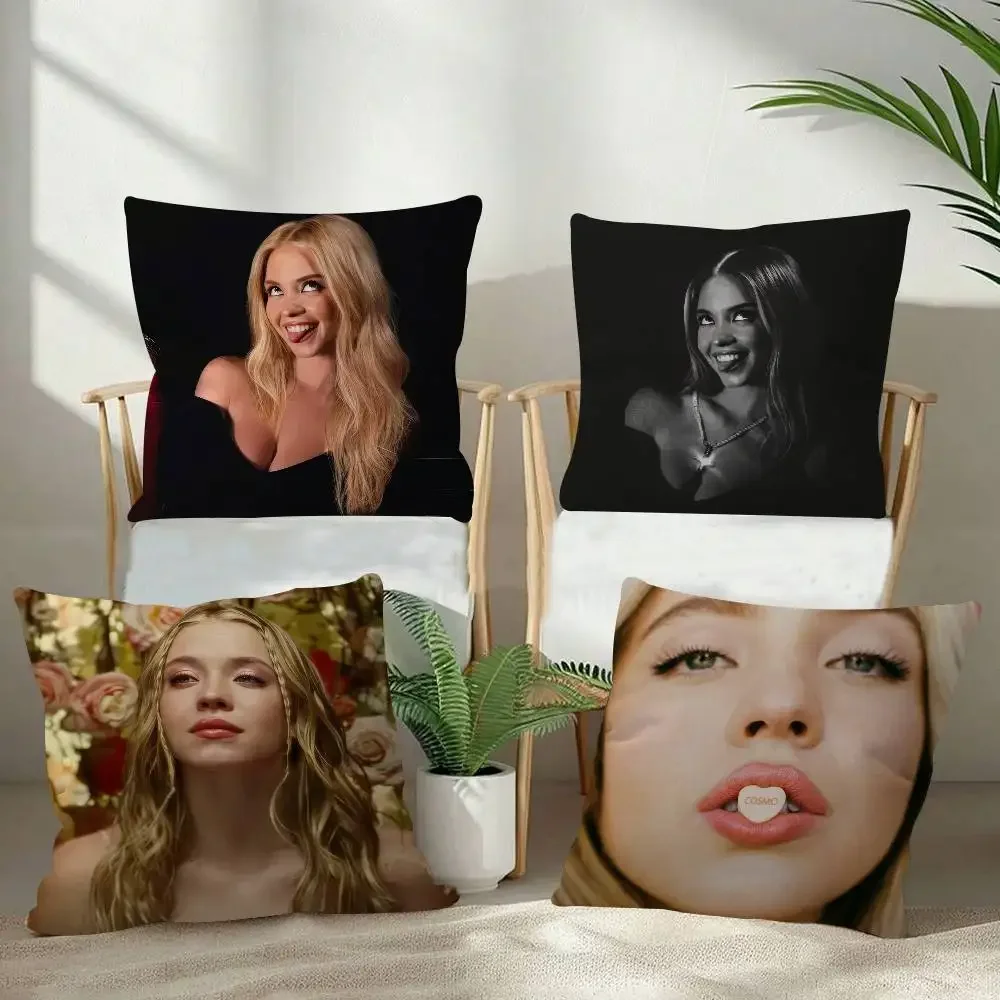 Actor Sweeney Double-sided Printed pillow cover Short plush Suitable living rooms bedrooms sofas throw cushion cover